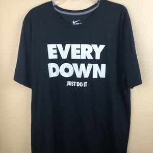 Every Down Just Do It  Men’s Nike Black XL T-shirt